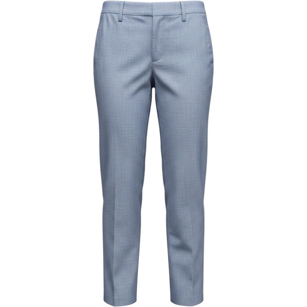Talbots Womens 12 Perfect Crop Pant Blue Cotton Chambray 12
